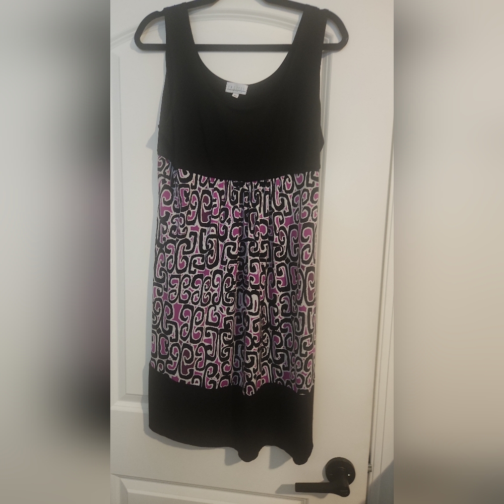 Black and Purple Patterned Dress